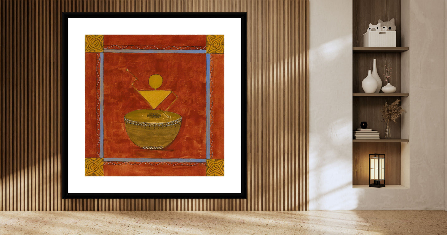 Ethnic Warli Folk Wall Art - III - Traditional Indian Print - ZenS Art