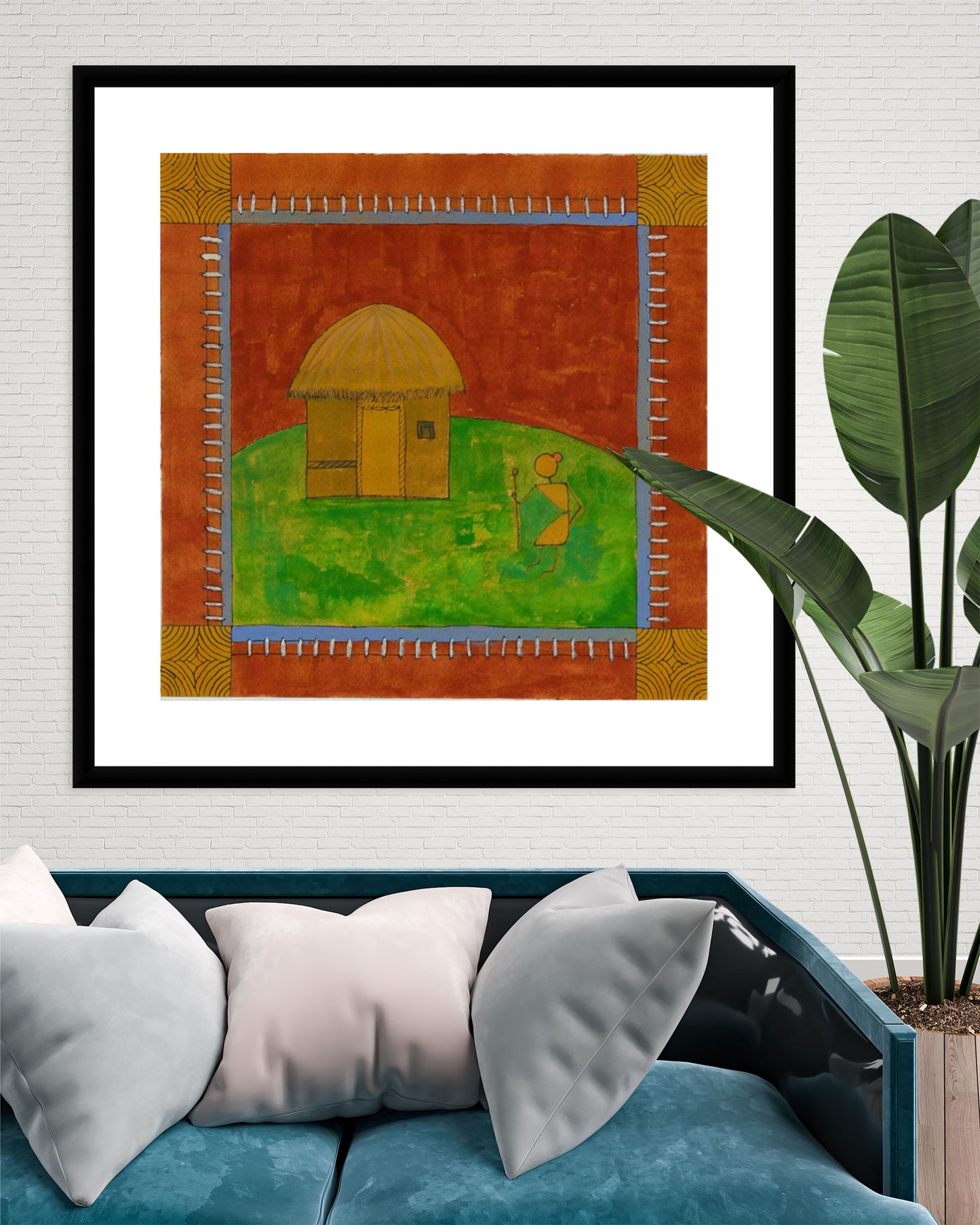 Ethnic Warli Folk Wall Art - IV - Traditional Indian Print - ZenS Art