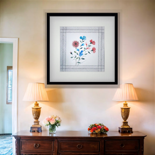 April Birth Flower Art - Botanical Watercolor Print - ZenS Art