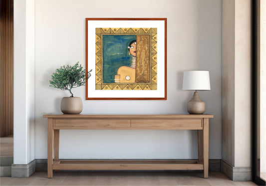 Modern Art Print - Vibrant Contemporary Cubism Style -II