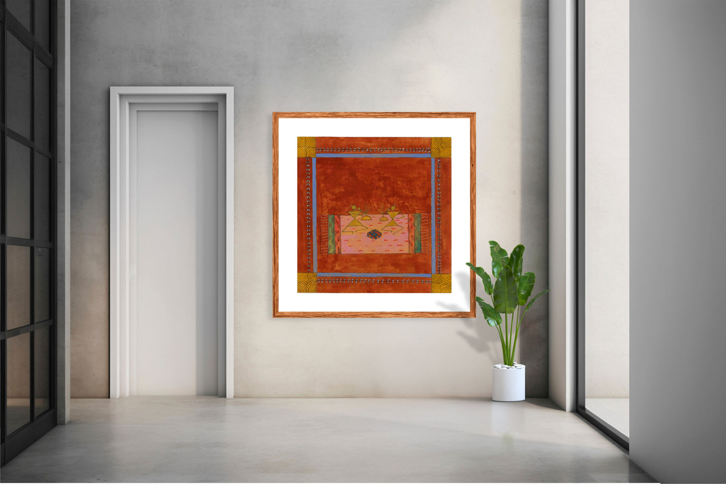 Ethnic Warli Folk Wall Art - I - Traditional Indian Print - ZenS Art