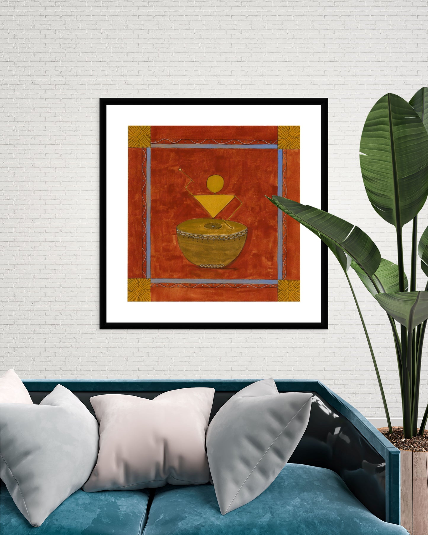 Ethnic Warli Folk Wall Art - III - Traditional Indian Print - ZenS Art