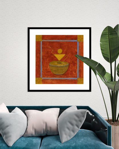 Ethnic Warli Folk Wall Art - III - Traditional Indian Print - ZenS Art