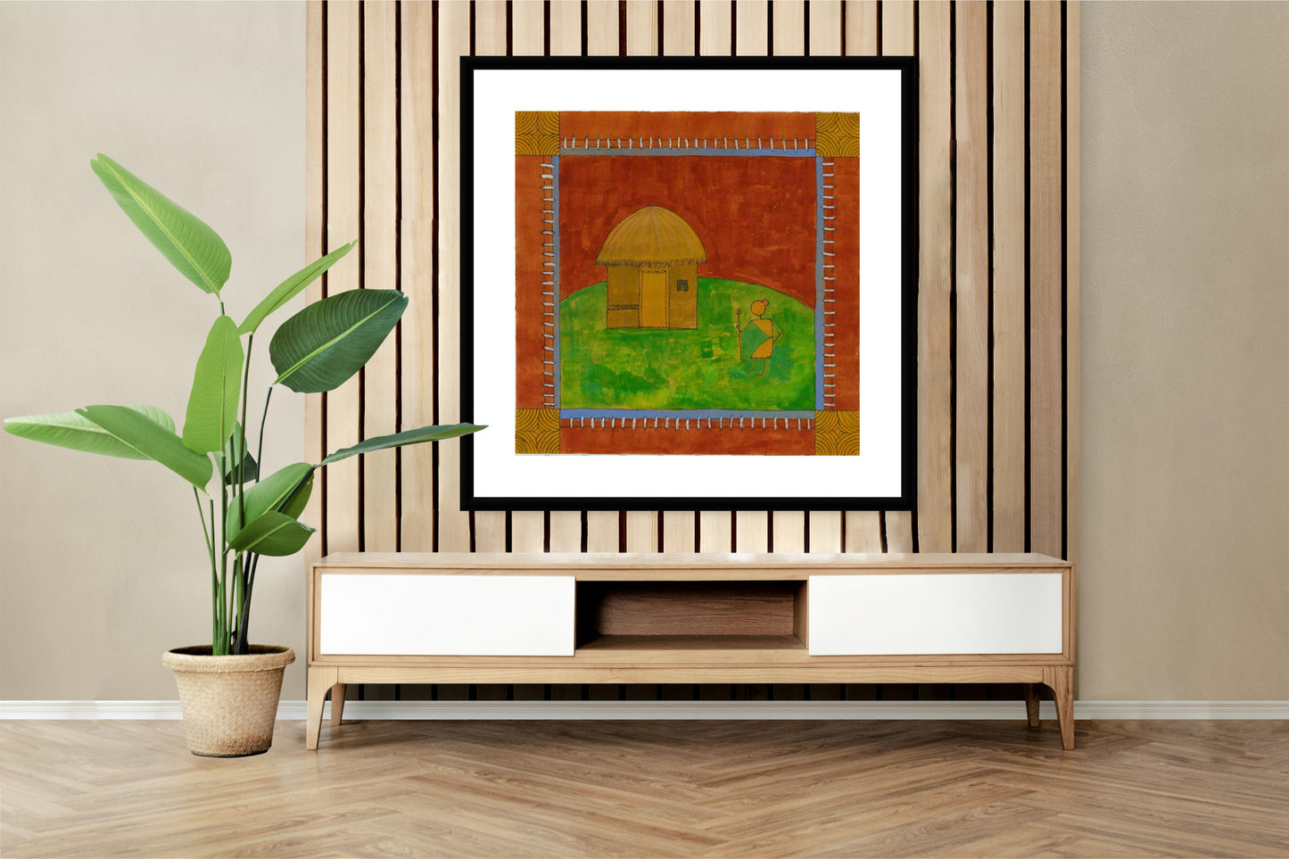 Ethnic Warli Folk Wall Art - IV - Traditional Indian Print - ZenS Art