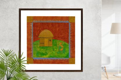 Ethnic Warli Folk Wall Art - IV - Traditional Indian Print - ZenS Art