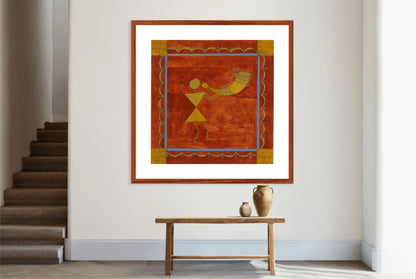 Ethnic Warli Folk Wall Art - V - Traditional Indian Print - ZenS Art