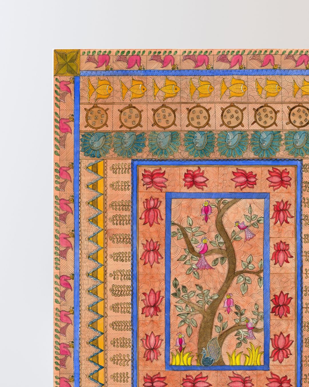 Bird & Floral Folk Art Printable | Vintage Wall Decor | Digital Download