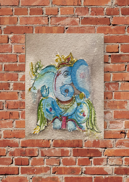 Ganesha Wall Art Print | Indian Spiritual Decor (Instant Download)