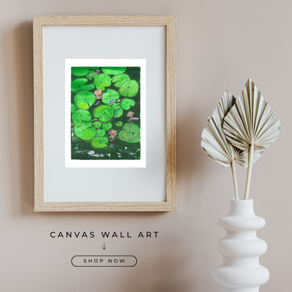 📥 Download today and bring the calming beauty of a watercolor lily pond to your walls!