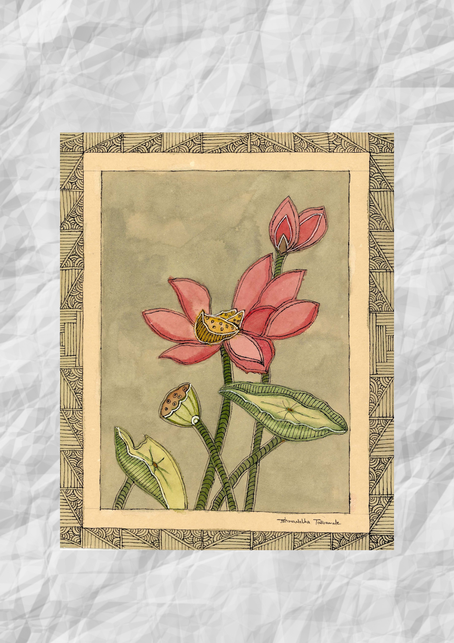 Pink Lotus Printable Wall Art | Digital Download