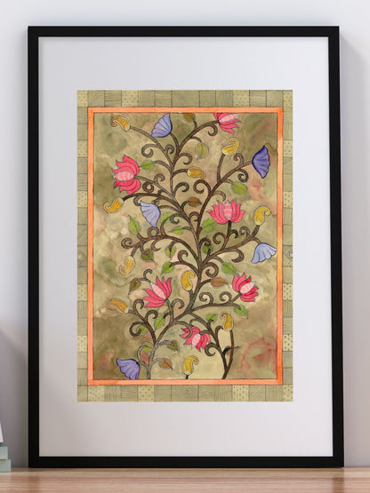 Floral Tree Printable Wall Art | Boho Botanical Nature Artwork (Digital download)