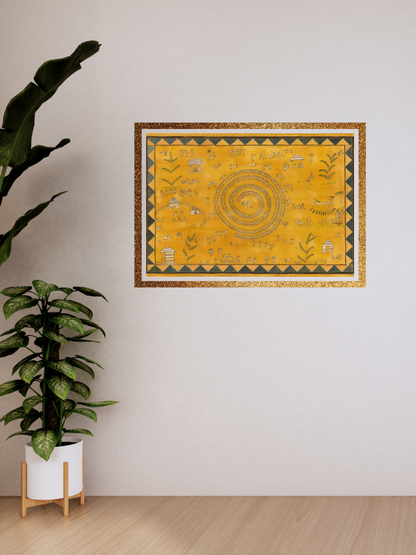 Warli Art Print: Indian Tribal Folk Wall Art (Digital product )