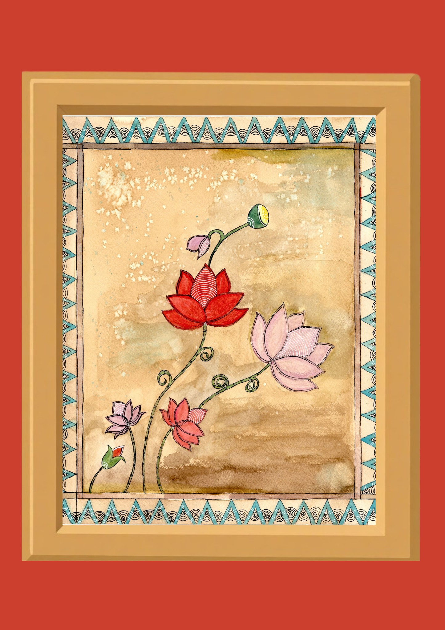 Pink Lotus Printable Wall Art | Digital Download