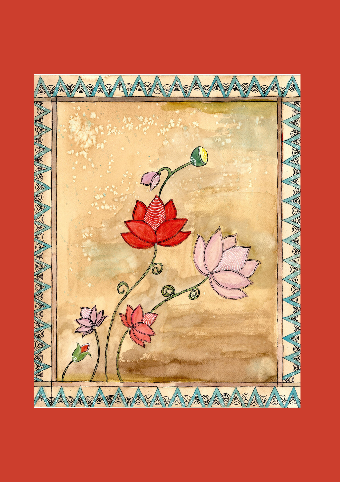 Pink Lotus Printable Wall Art | Digital Download