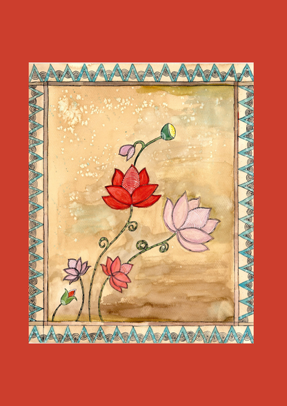Pink Lotus Printable Wall Art | Digital Download