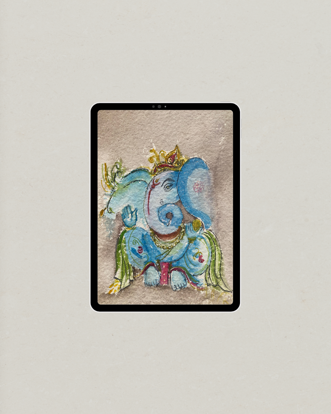 Ganesha Wall Art Print | Indian Spiritual Decor (Instant Download)