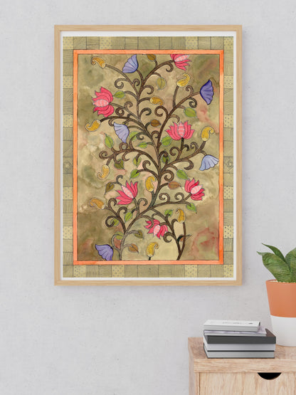 Floral Tree Printable Wall Art | Boho Botanical Nature Artwork (Digital download)