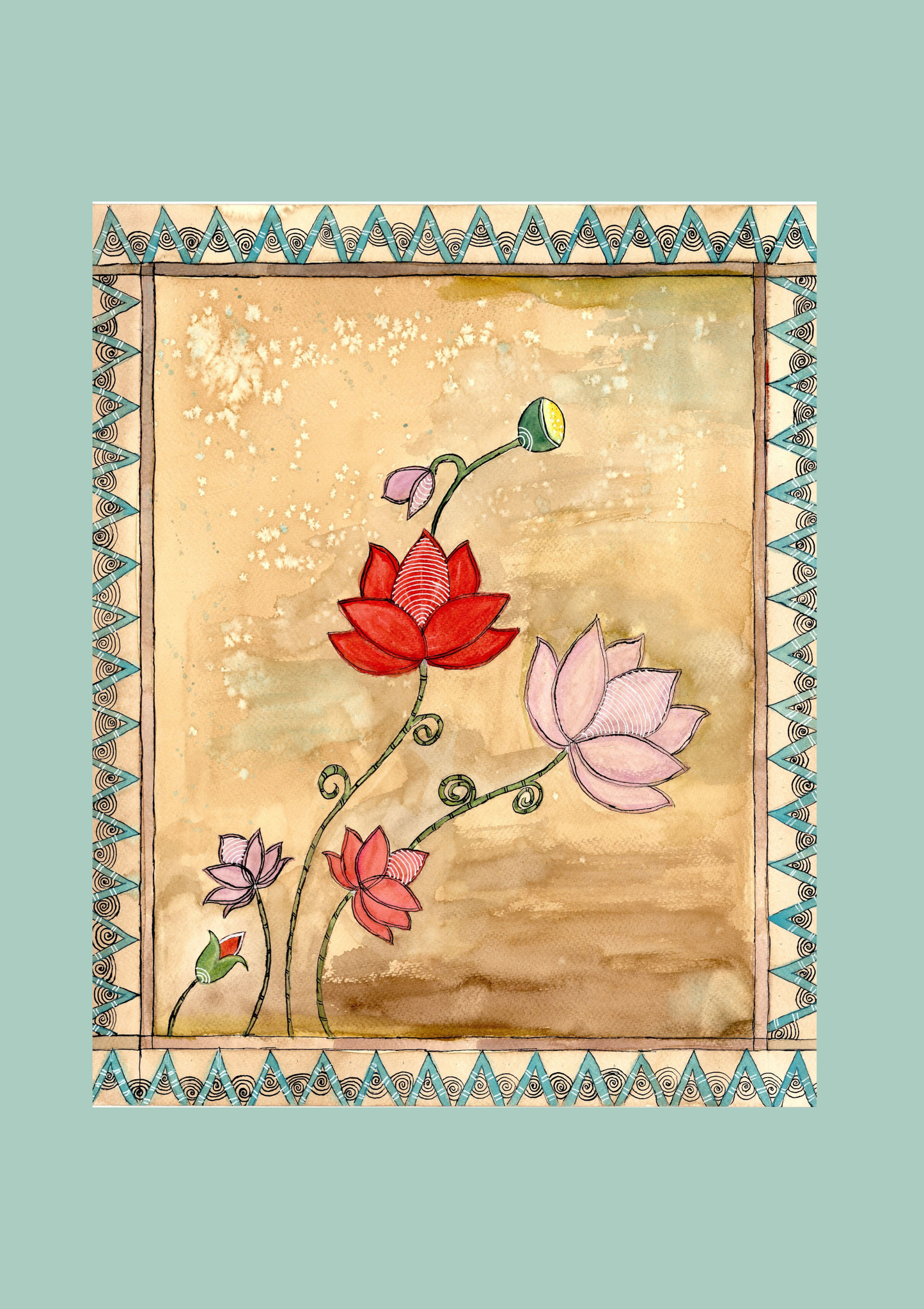 Pink Lotus Printable Wall Art | Digital Download