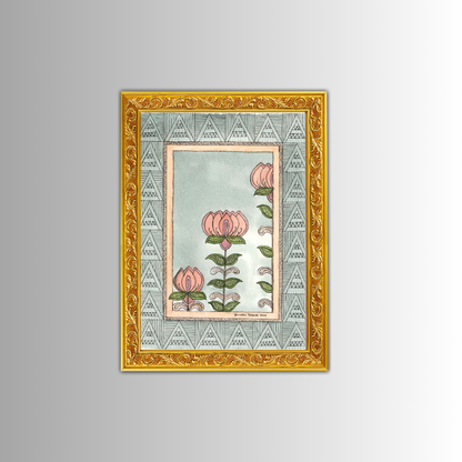 Madhubani Lotus Printable Art
