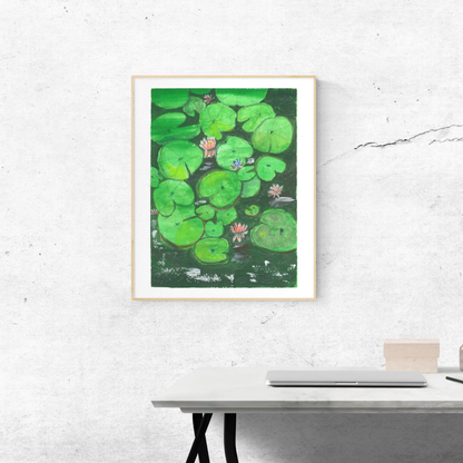 📥 Download today and bring the calming beauty of a watercolor lily pond to your walls!