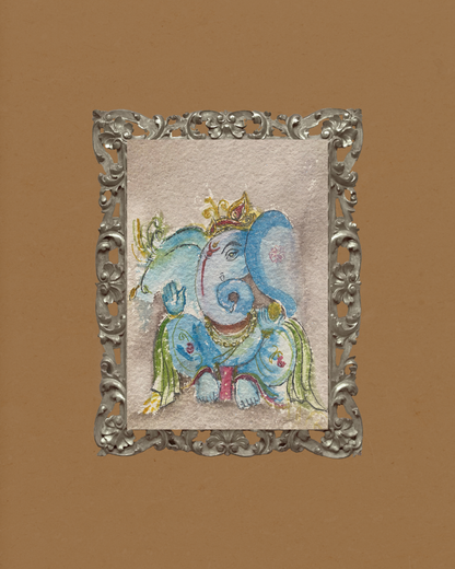 Ganesha Wall Art Print | Indian Spiritual Decor (Instant Download)