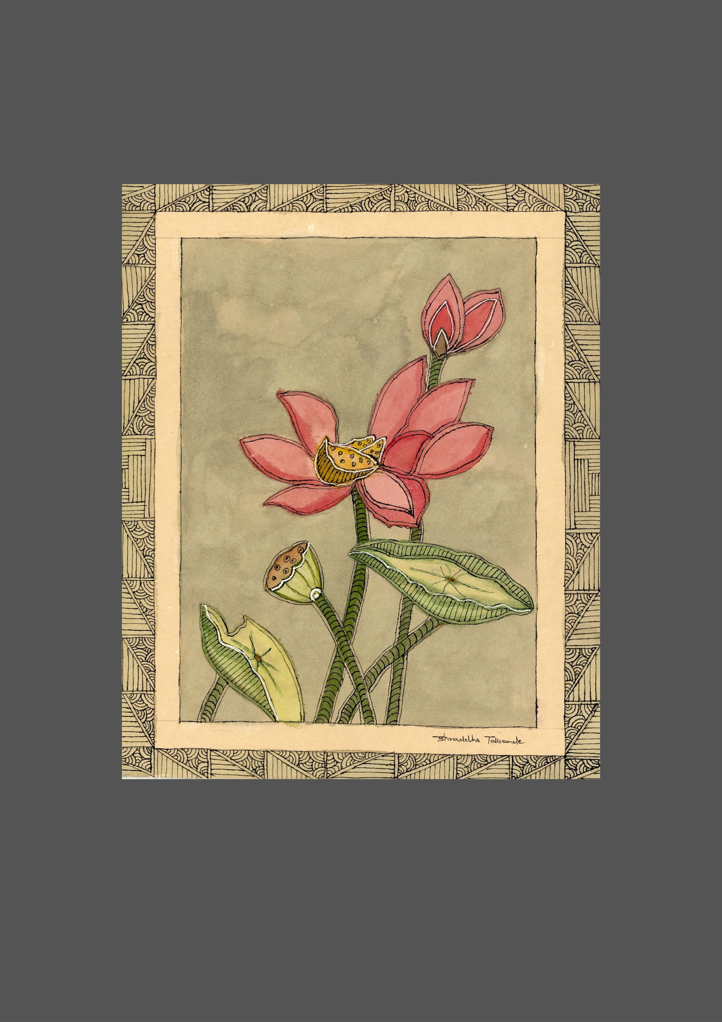 Pink Lotus Printable Wall Art | Digital Download