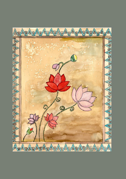 Pink Lotus Printable Wall Art | Digital Download