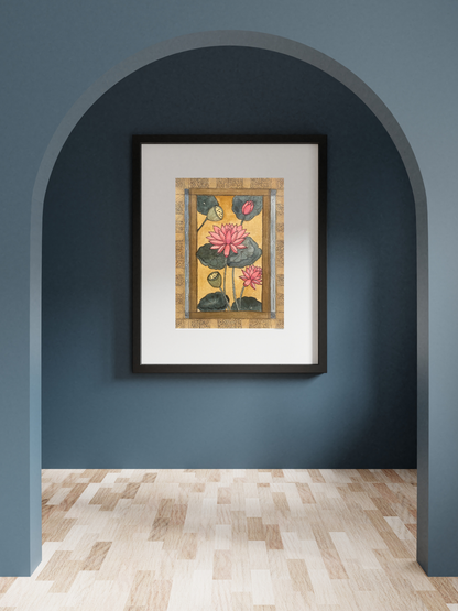 Lotus Flower Printable | Vintage Botanical Decor |Asian-Inspired Wall DecorI Digital Download