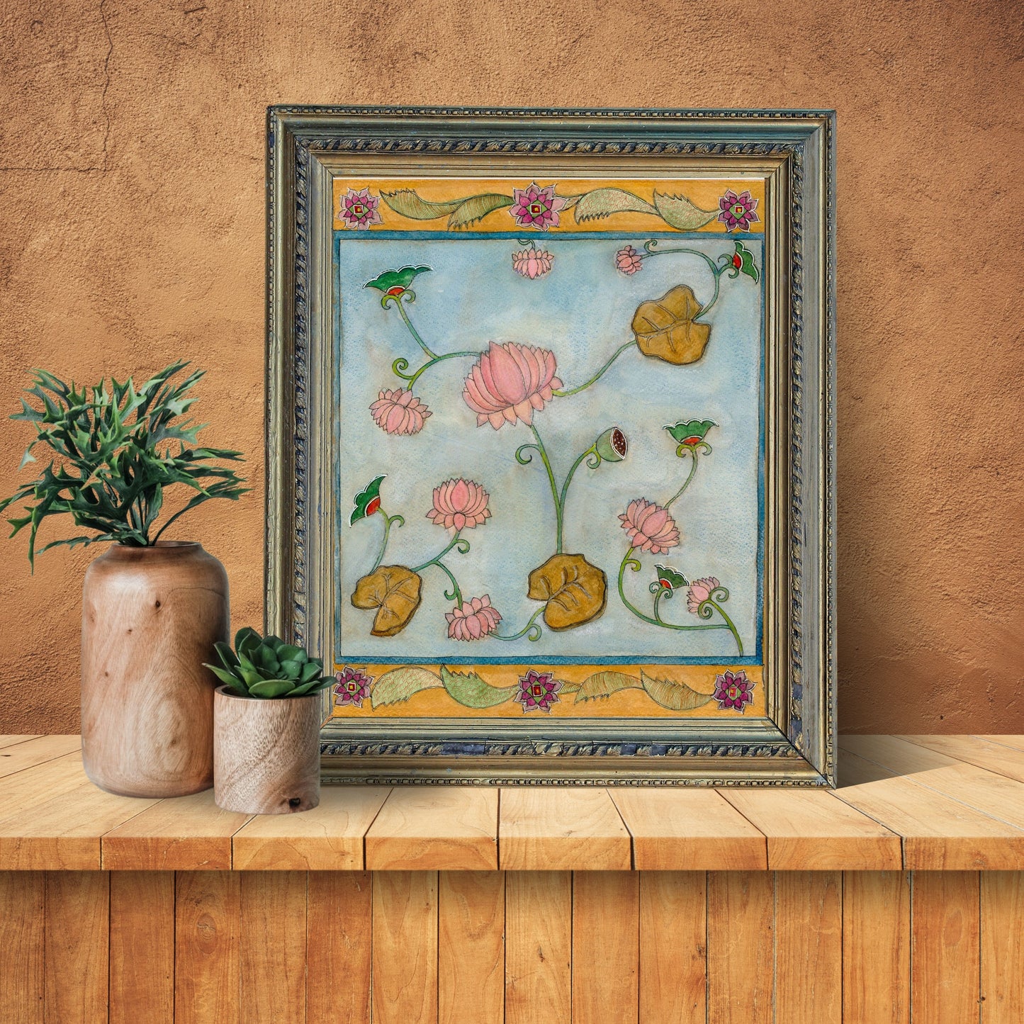 Vintage Folk Floral Printable | Botanical Home decor | Digital Download