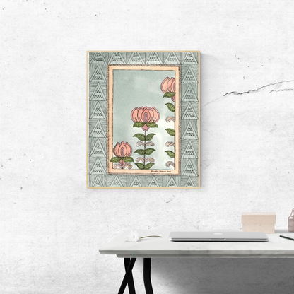 Madhubani Lotus Printable Art
