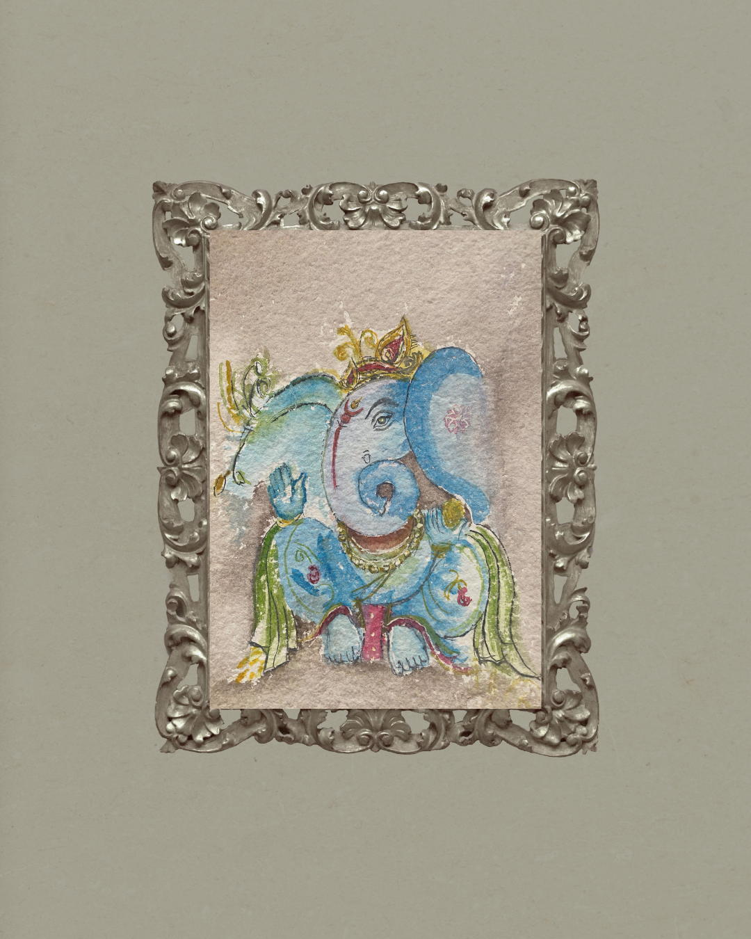 Ganesha Wall Art Print | Indian Spiritual Decor (Instant Download)