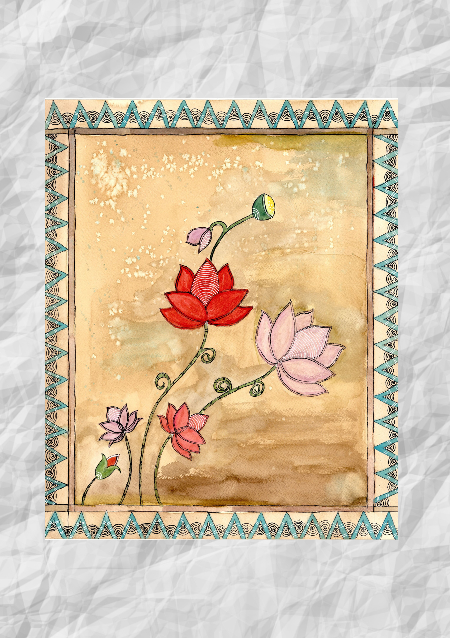 Pink Lotus Printable Wall Art | Digital Download