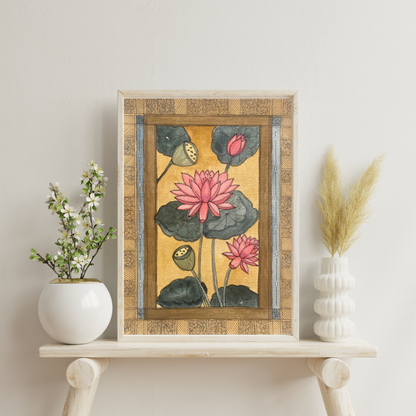 Lotus Flower Printable | Vintage Botanical Decor |Asian-Inspired Wall DecorI Digital Download