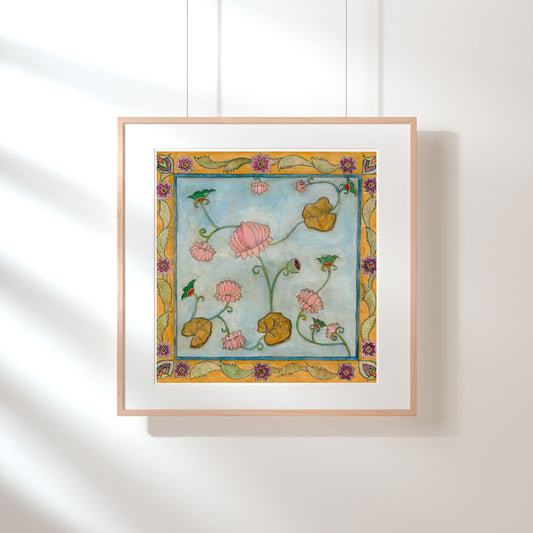 Vintage Folk Floral Printable | Botanical Home decor | Digital Download