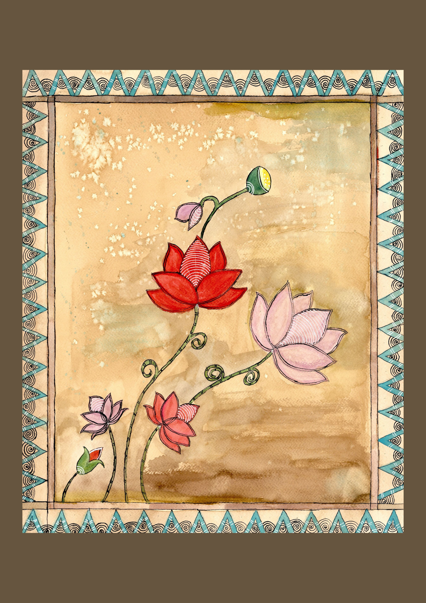 Pink Lotus Printable Wall Art | Digital Download
