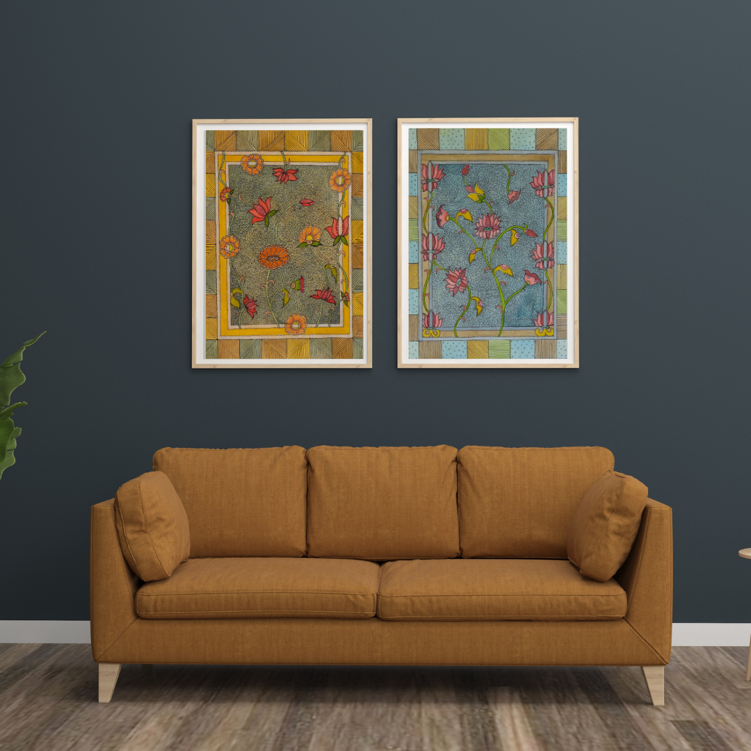 Floral Folk Art Printable Wall Decor | Digital Products 1
