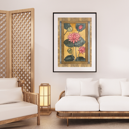 Lotus Flower Printable | Vintage Botanical Decor |Asian-Inspired Wall DecorI Digital Download