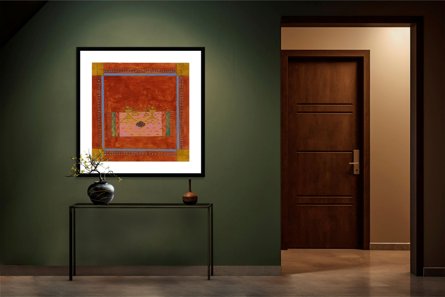 Ethnic Warli Folk Wall Art - I - Traditional Indian Print - ZenS Art