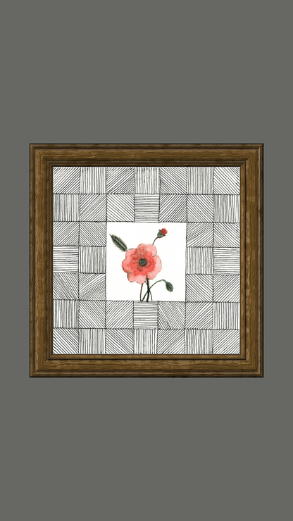 August Poppy Birth Flower Printital product