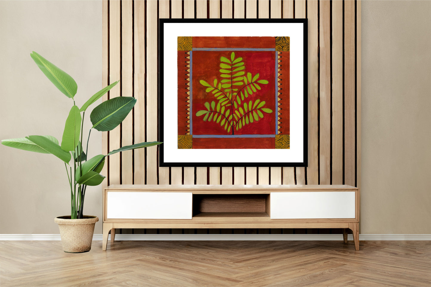 Ethnic Warli Folk Wall Art - II - Traditional Indian Print - ZenS Art