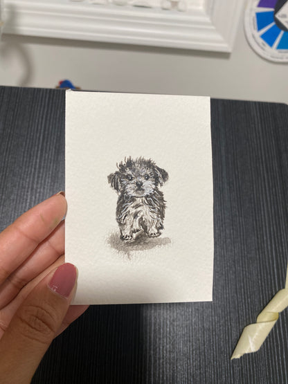Little Puppy Watercolor Print | Printable Dog Wall Art | Instant Digital Download