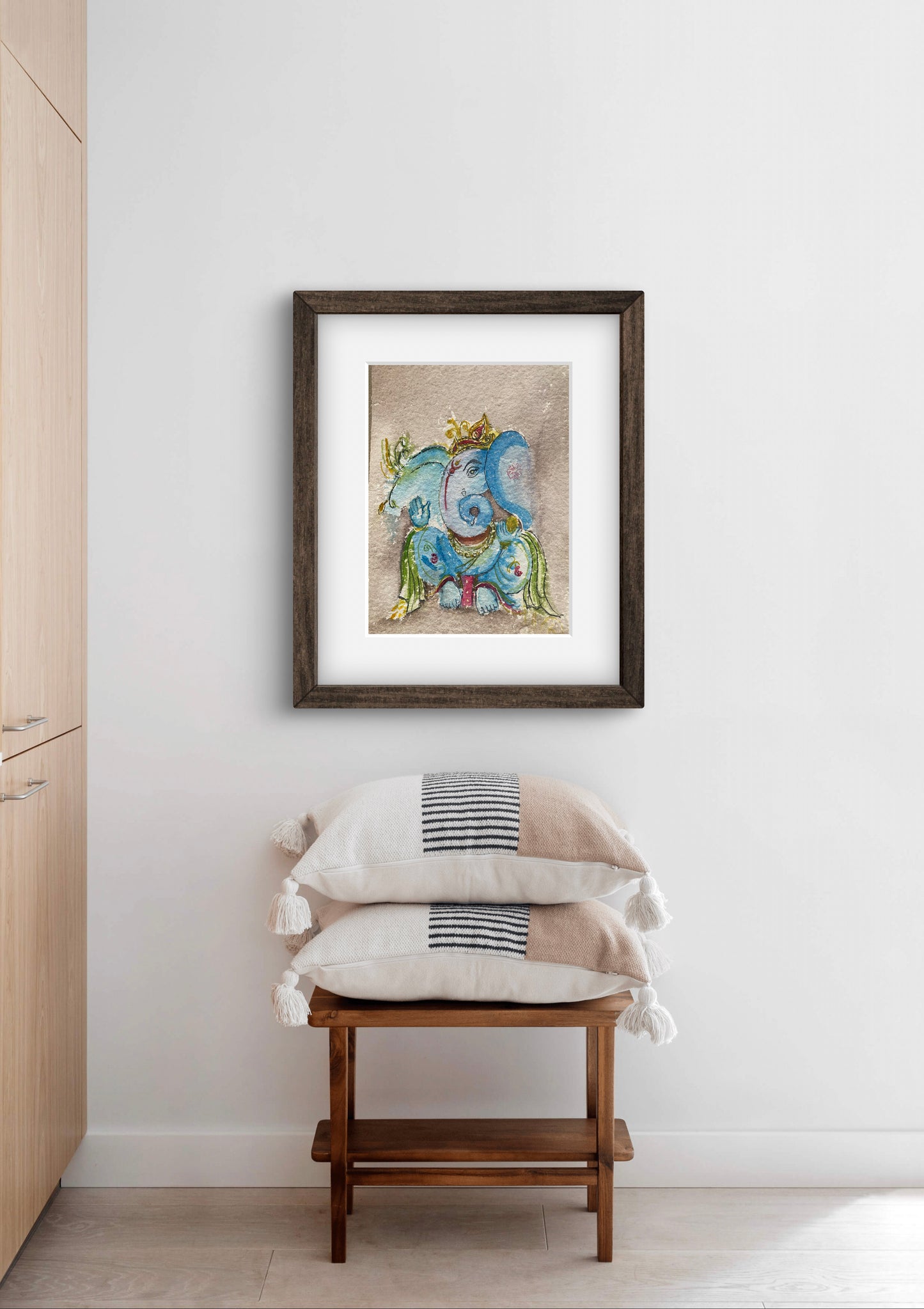 Ganesha Watercolour Painting Fine Art Print - ZenS Art