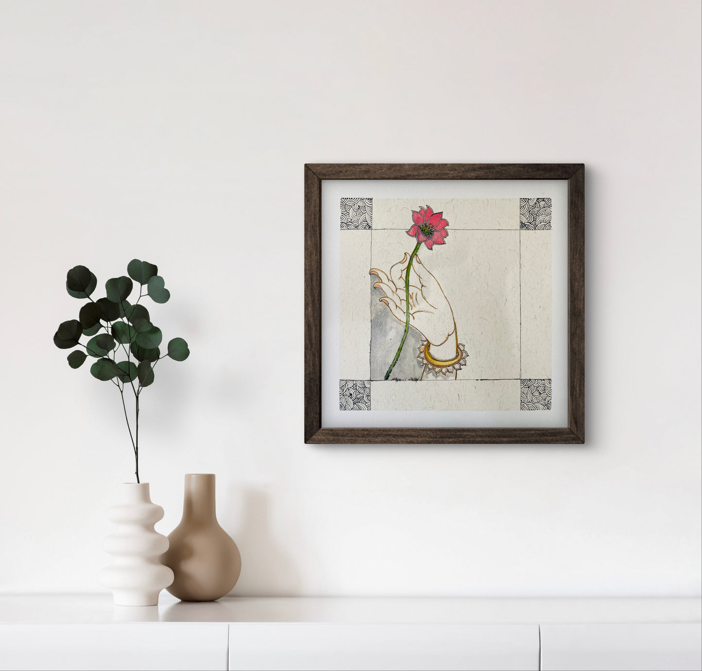 Buddha Hand Watercolour Painting - Fine Art Print | ZenS Art