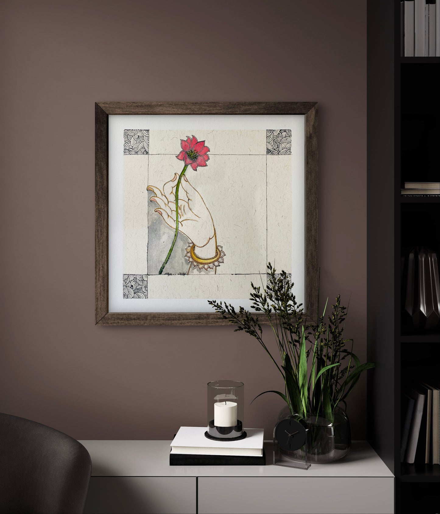 Buddha Hand Watercolour Painting - Fine Art Print | ZenS Art