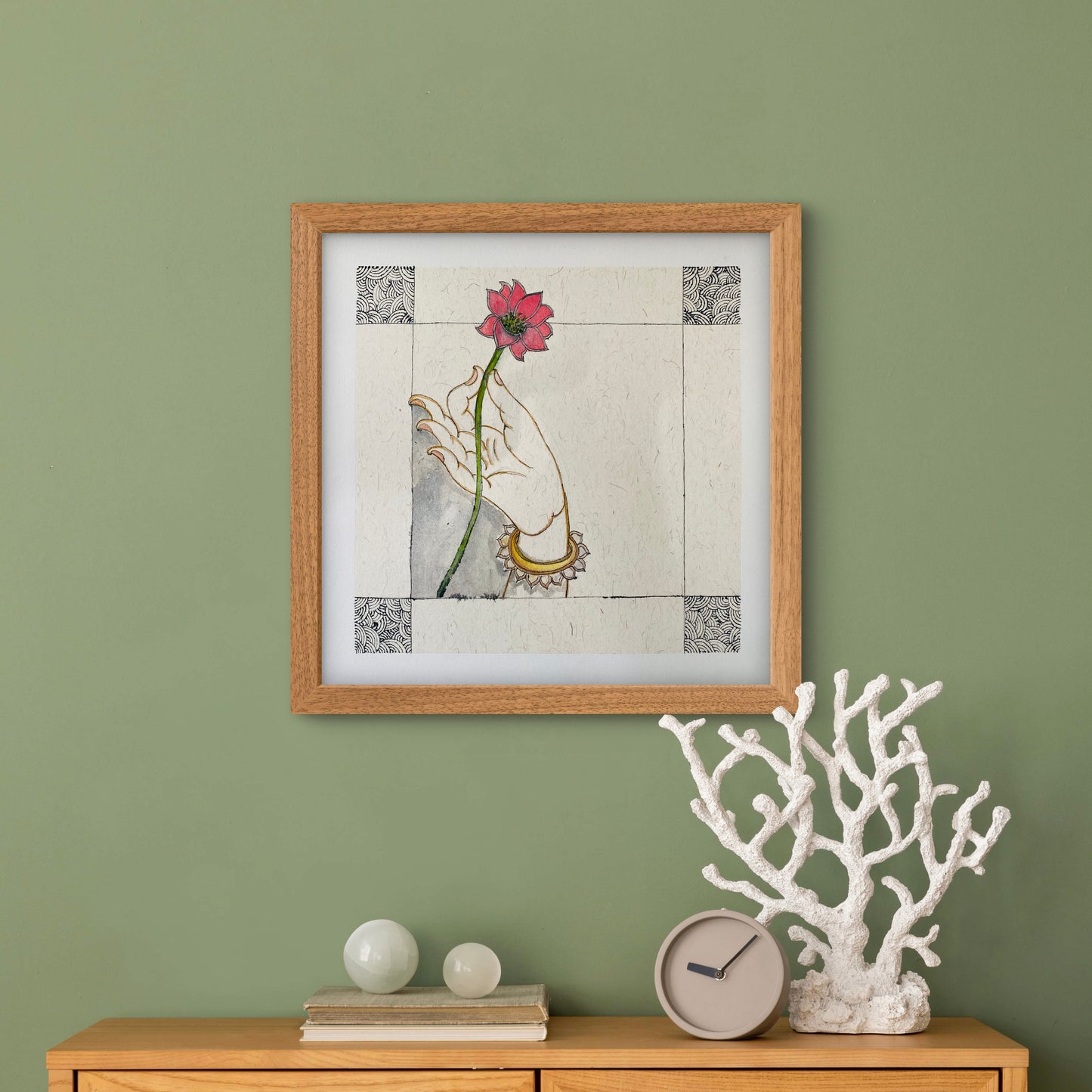 Buddha Hand Watercolour Painting - Fine Art Print | ZenS Art