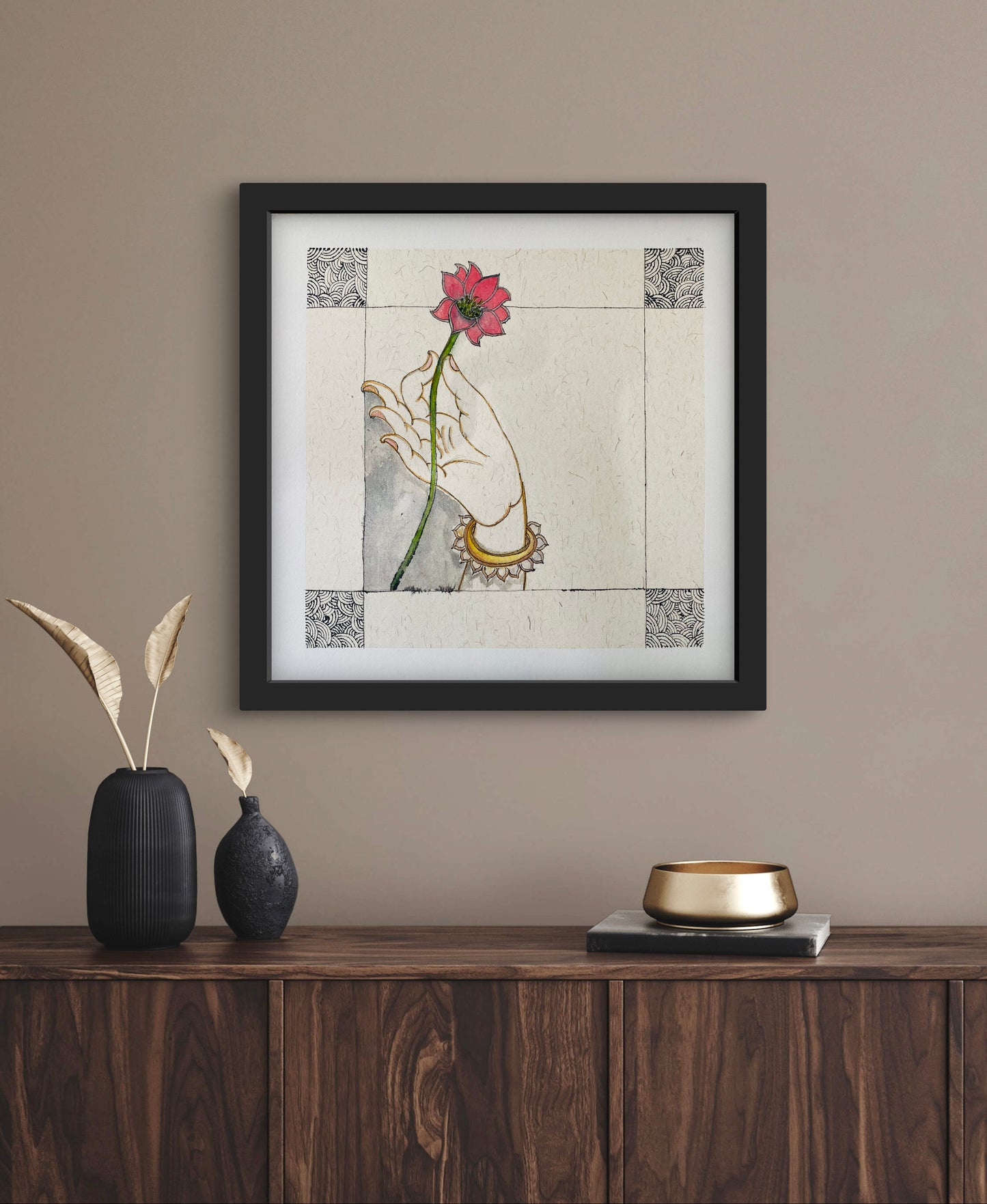 Buddha Hand Watercolour Painting - Fine Art Print | ZenS Art