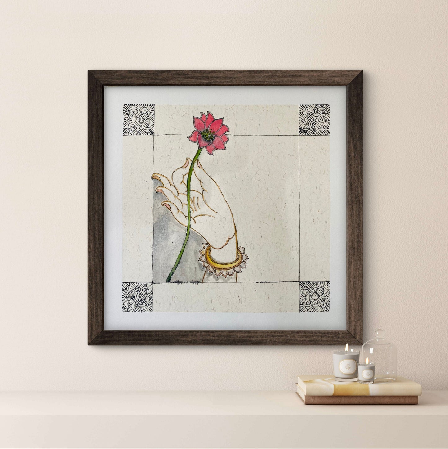 Buddha Hand Watercolour Painting - Fine Art Print | ZenS Art