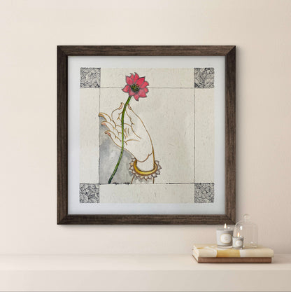 Buddha Hand Watercolour Painting - Fine Art Print | ZenS Art