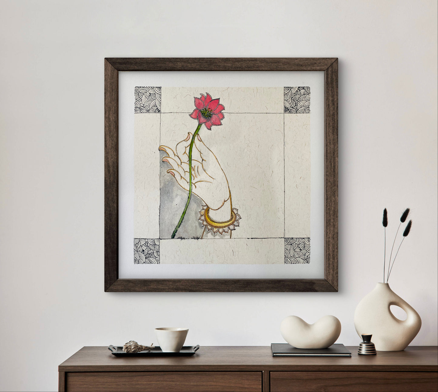 Buddha Hand Watercolour Painting - Fine Art Print | ZenS Art
