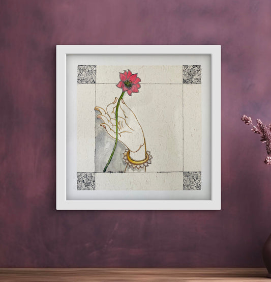 Buddha Hand Watercolour Painting - Fine Art Print | ZenS Art